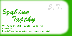 szabina tajthy business card